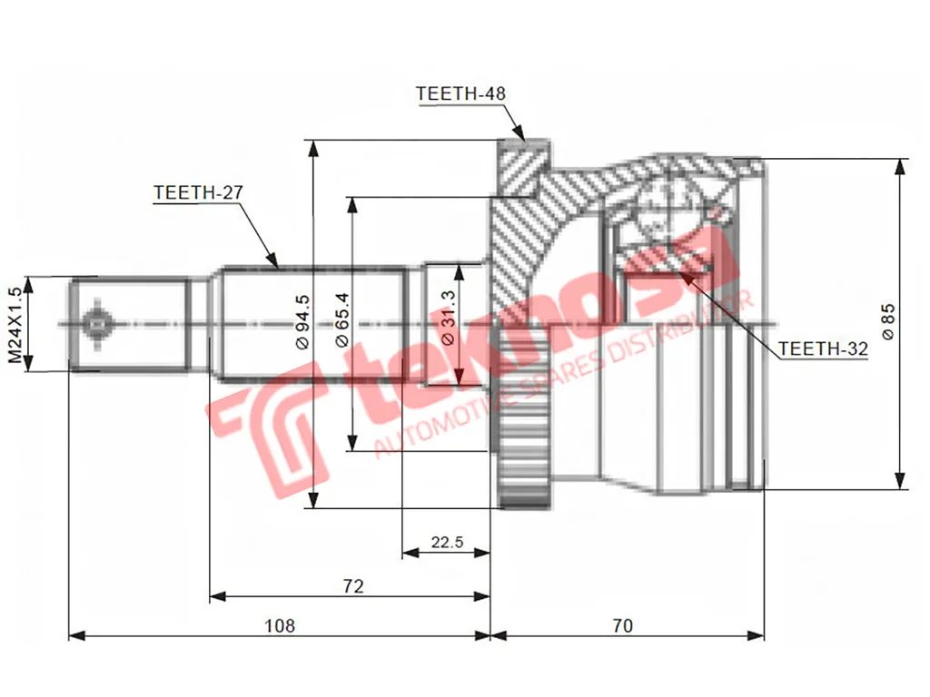 Main image of Outer Cv Joint - CH5710A