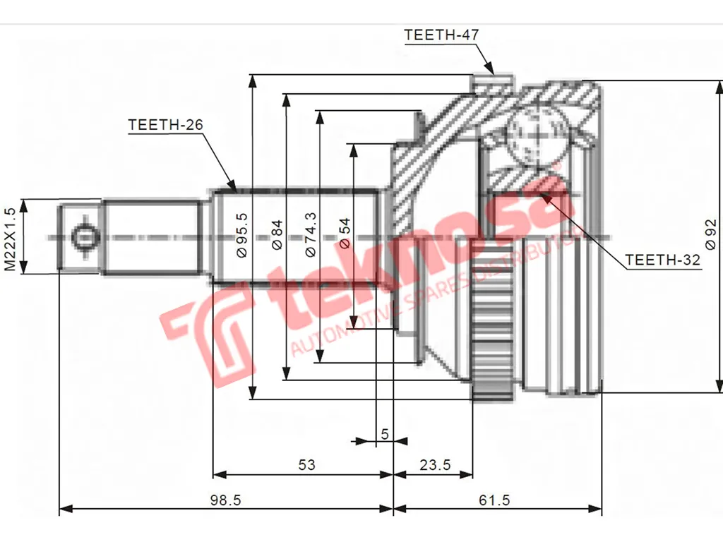 Main image of Outer Cv Joint - CH5715A
