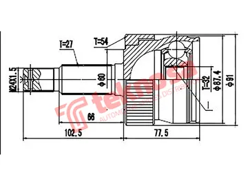 Main image of Outer Cv Joint - CH5925A