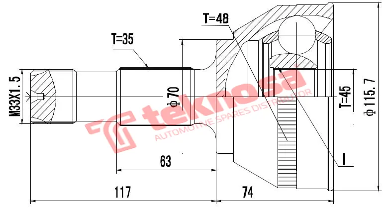 Main image of Outer Cv Joint - CT5924