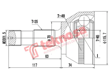 Main image of Outer Cv Joint - CT5924A