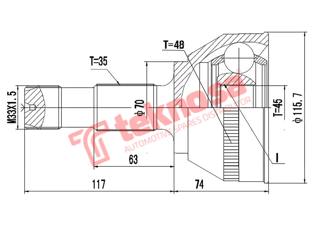 Main image of Outer Cv Joint - CT5924A