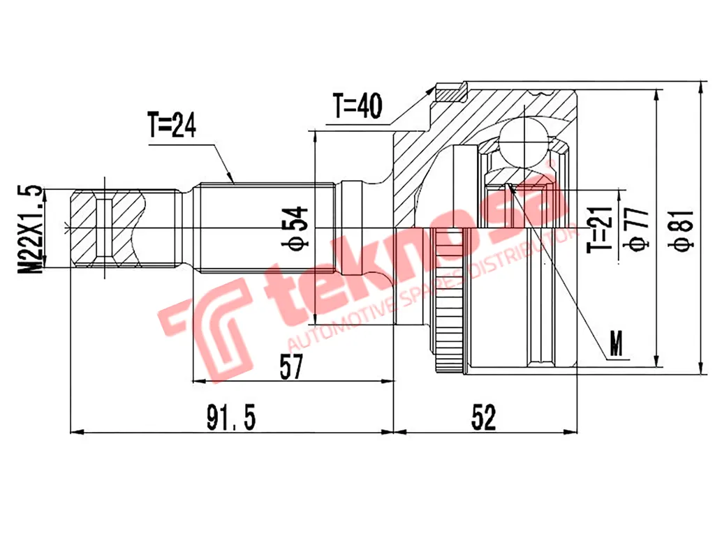 Thumbnail image of Outer Cv Joint - DA3001A