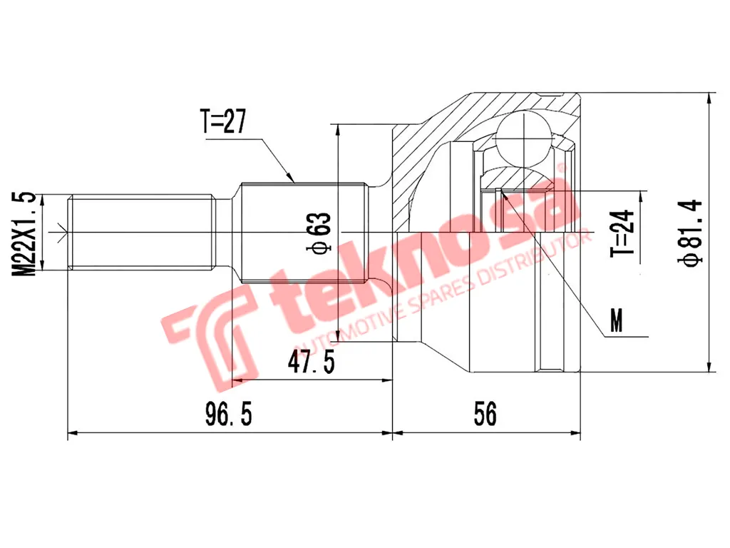 Thumbnail image of Outer Cv Joint - FD3019