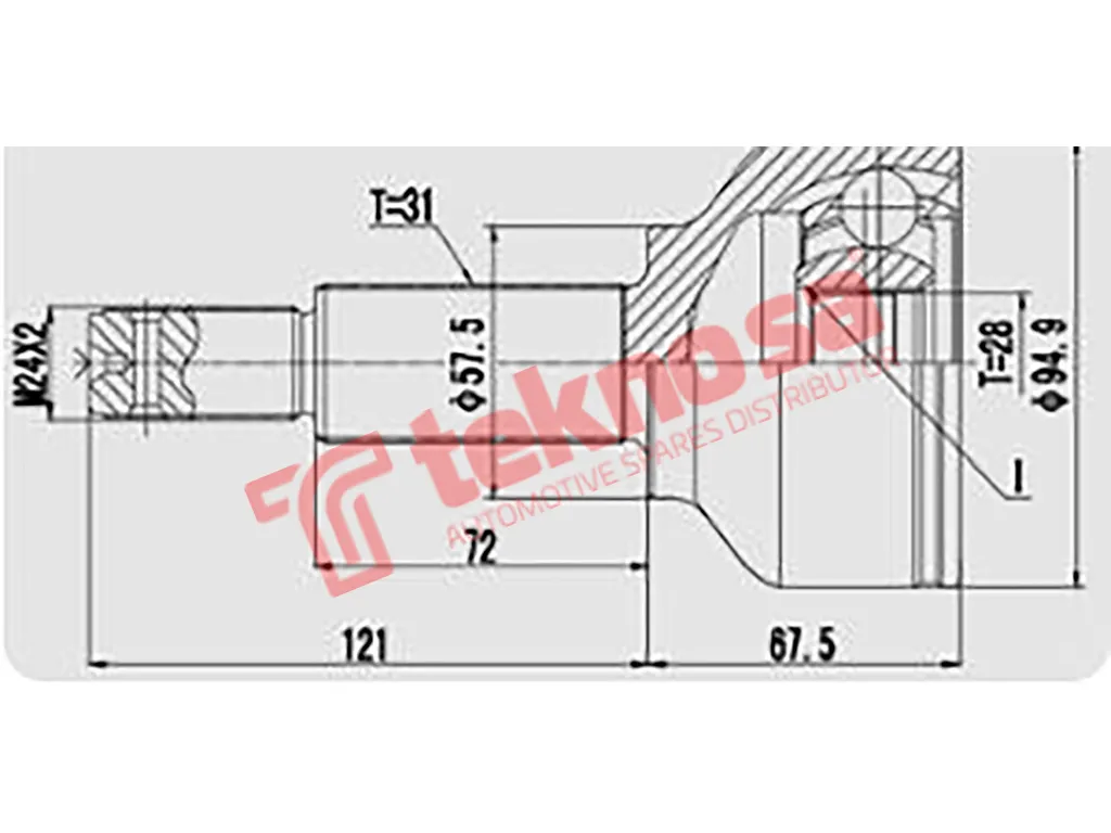 Main image of Outer Cv Joint - FD3023