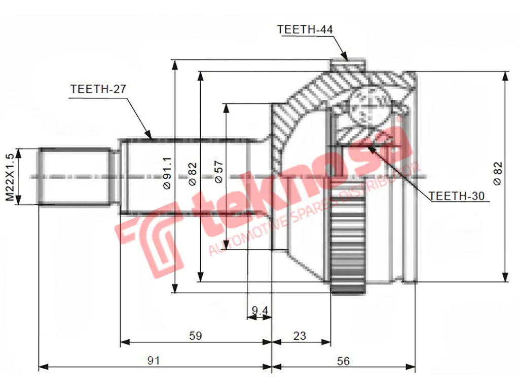 Main image of Outer Cv Joint - FD5022A