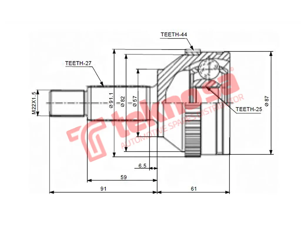 Main image of Outer Cv Joint - FD5715A