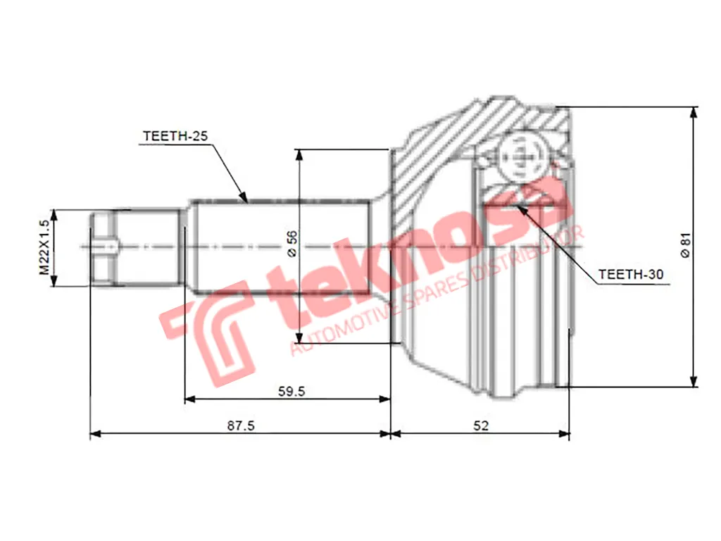 Thumbnail image of Outer Cv Joint - FD5740