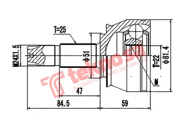 Main image of Outer Cv Joint - FI3036