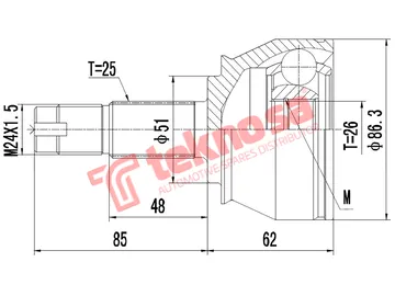 Main image of Outer Cv Joint - FI5940