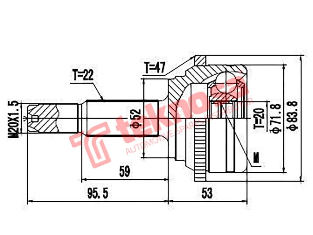 Main image of Outer Cv Joint - GM3004A