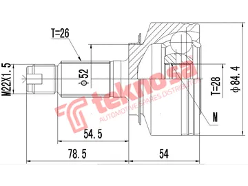 Main image of Outer Cv Joint - HO3003
