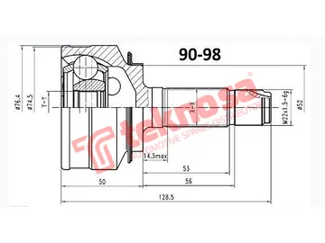 Main image of Outer Cv Joint - HO3008