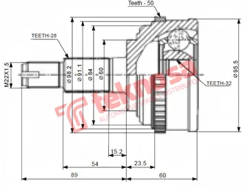Main image of Outer Cv Joint - HO5928F3A