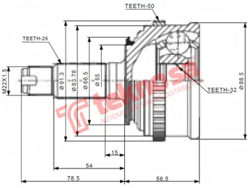 Main image of Outer Cv Joint - HO5939A