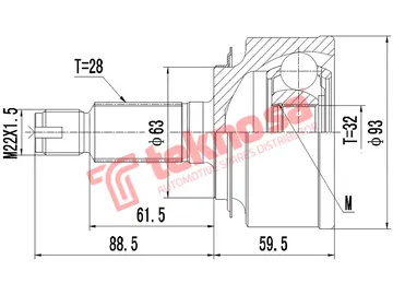 Main image of Outer Cv Joint - HO5957