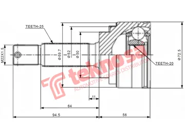 Main image of Outer Cv Joint - HY5715