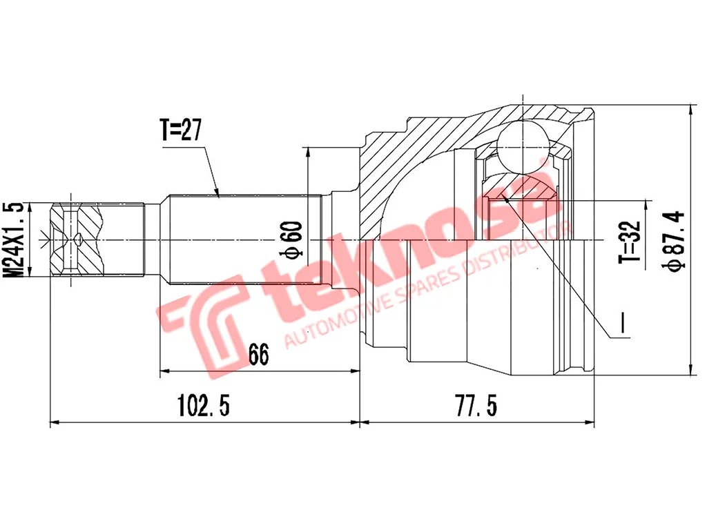 Main image of Outer Cv Joint - JE3001