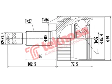 Main image of Outer Cv Joint - JE3002