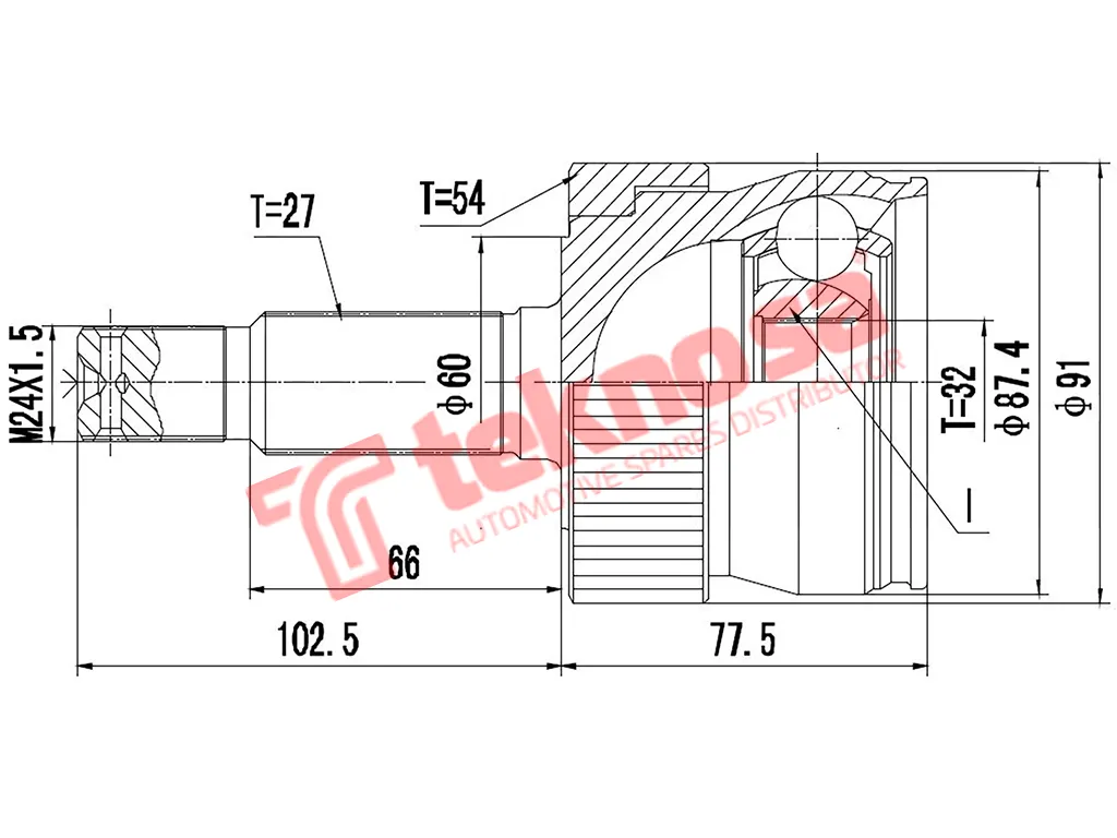 Main image of Outer Cv Joint - JE3002