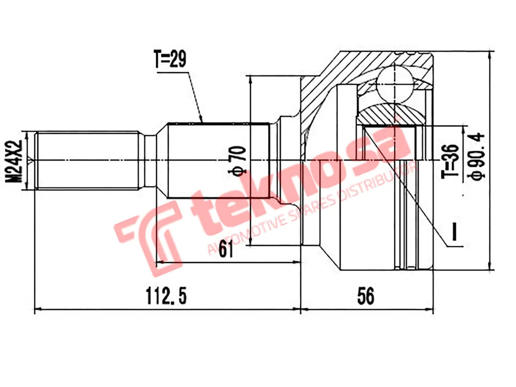 Main image of Outer Cv Joint - JE3005