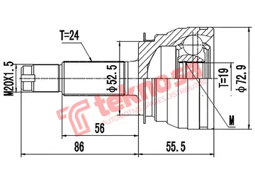 Main image of Outer Cv Joint - KA3001