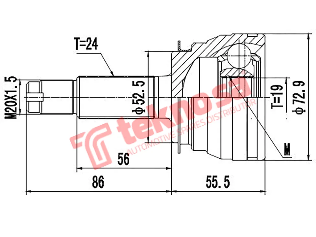 Thumbnail image of Outer Cv Joint - KA3001