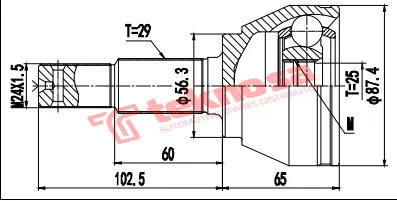 Main image of Outer Cv Joint - NI3020