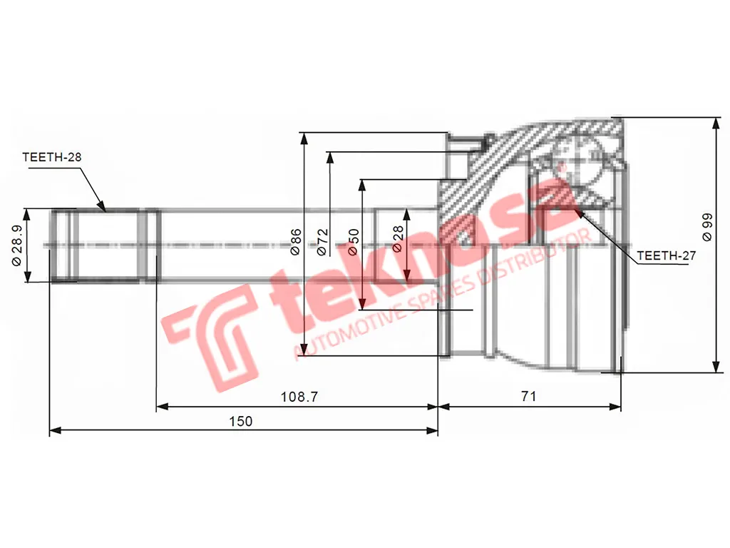 Main image of Outer Cv Joint - NI5952