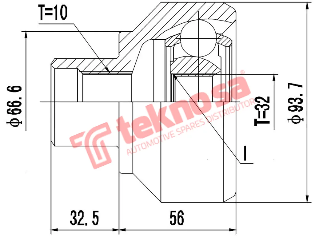Main image of Outer Cv Joint - RV3002