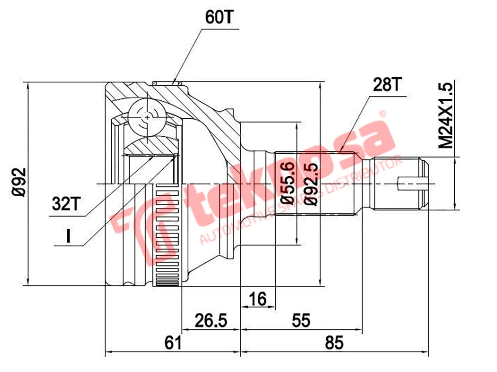 Main image of Outer Cv Joint - RV5910