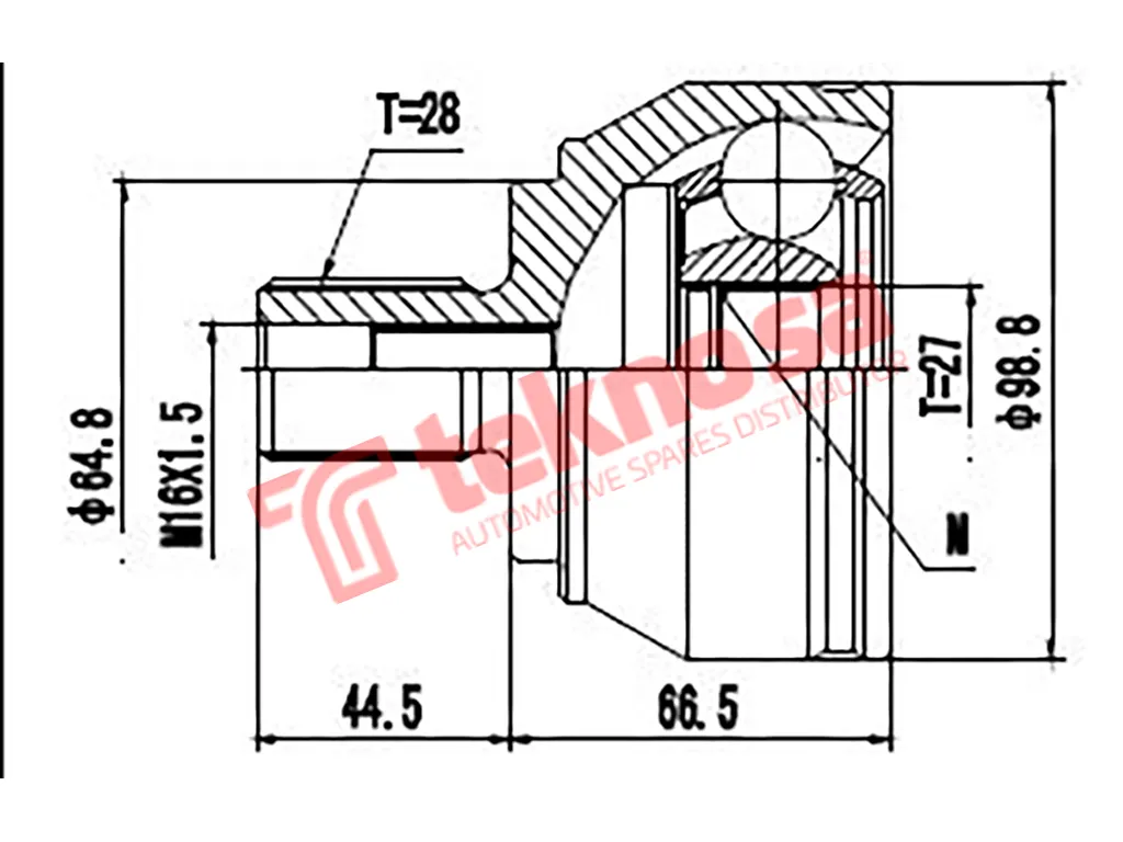 Main image of Outer Cv Joint - VW3012